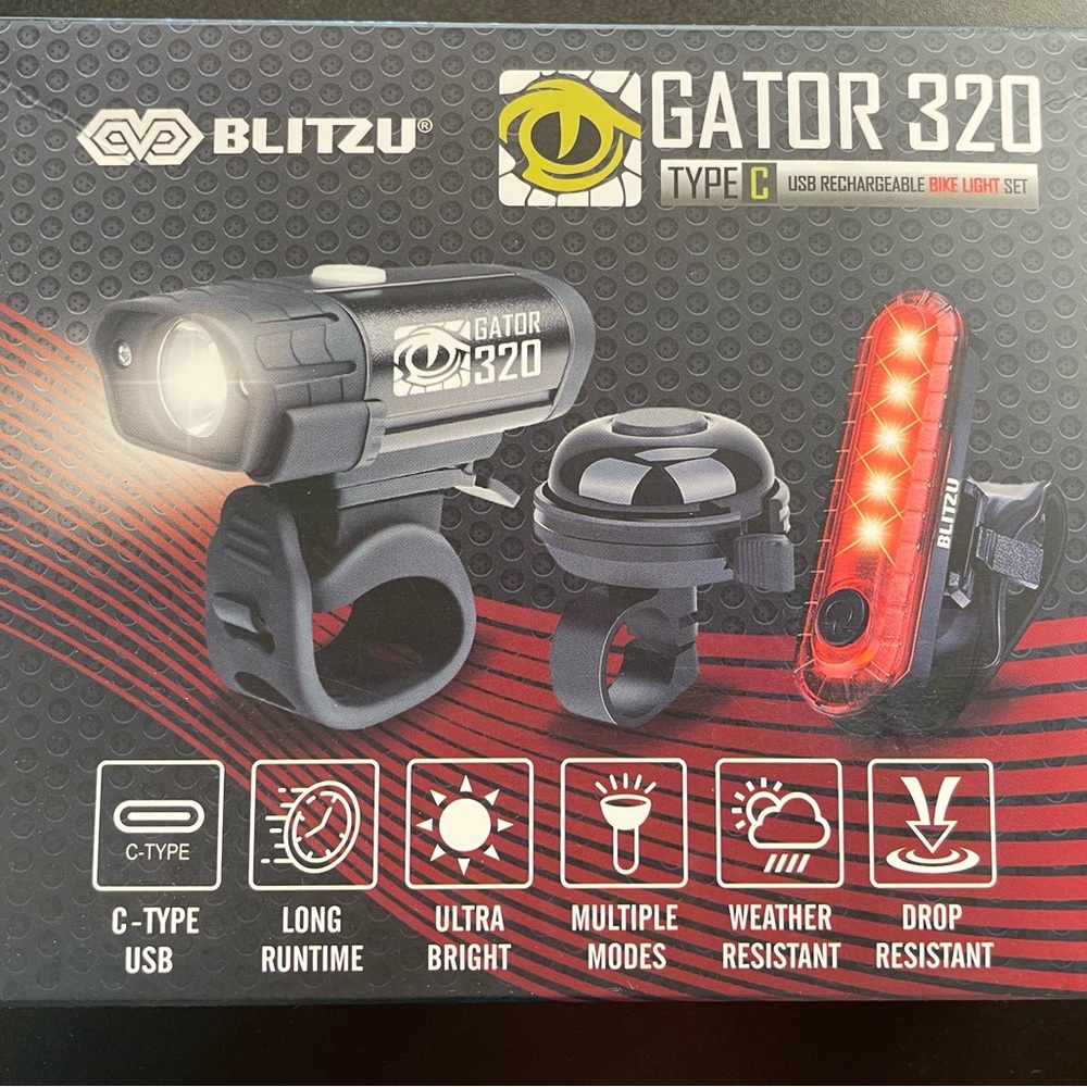 Gator 320 Black Bike Light Set